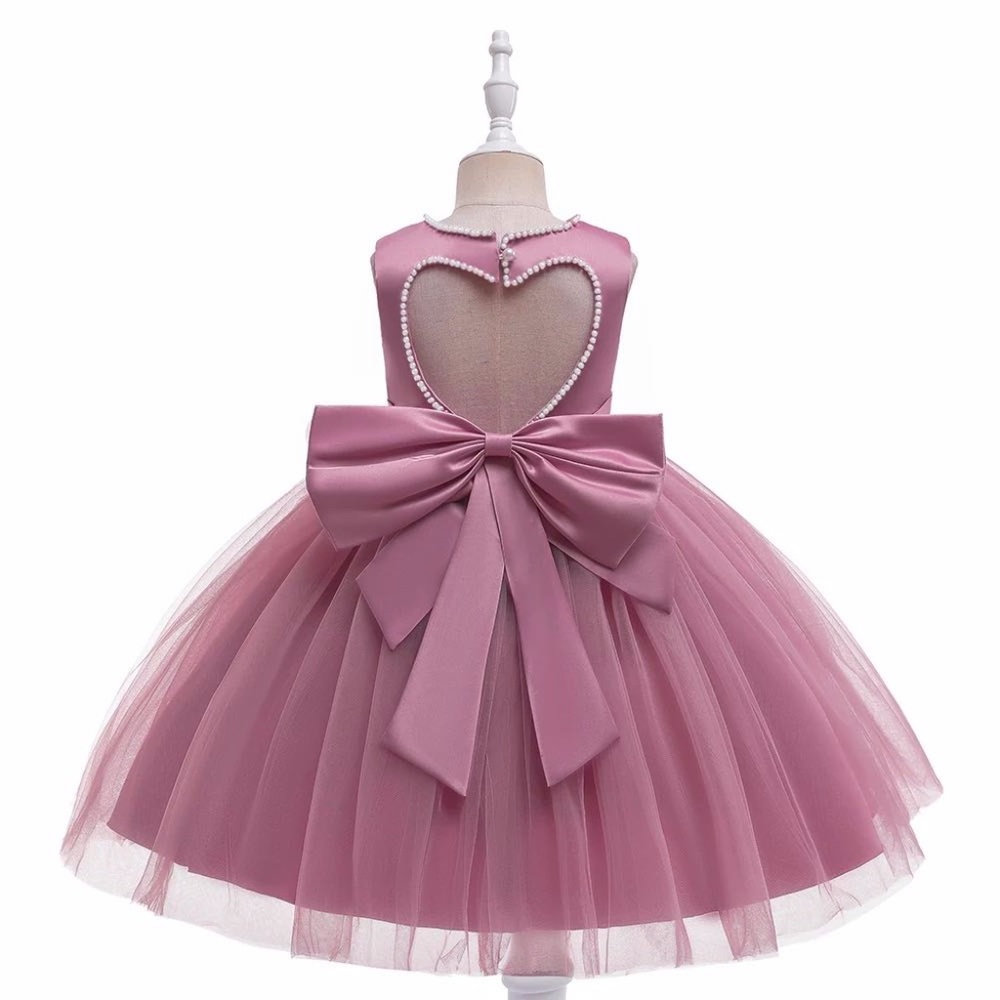 Luxury Pearl Princess Wedding Birthday Flower Girl Dress 5031